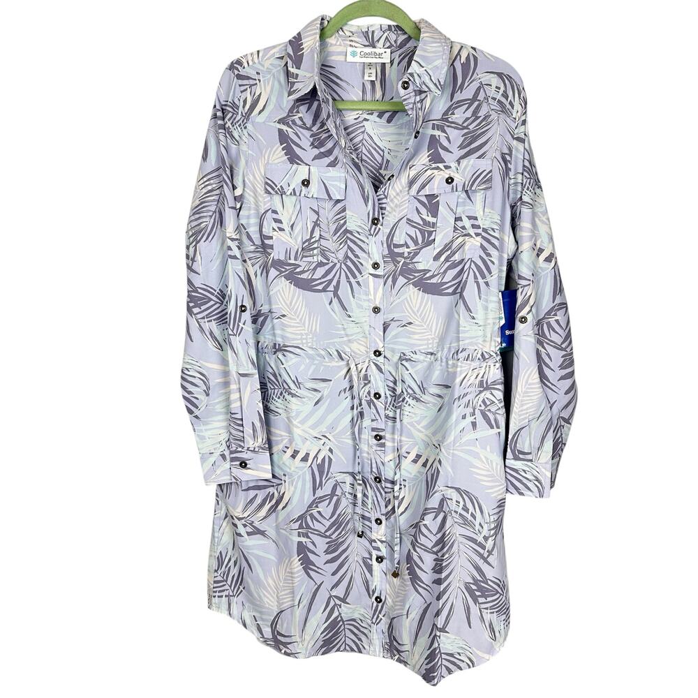 Coolibar Napa UPF 50+ Sun Protection Travel Shirt Dress M NWT Vacation Resort